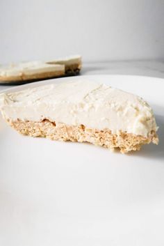 a piece of cake sitting on top of a white plate