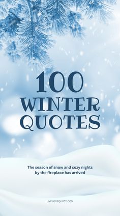 the cover of 100 winter quotes