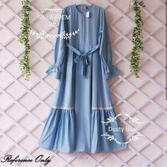 Hijab Store, Minimal Dress, Dress Gamis, Muslimah Dress, Islamic Dress, Baby Dress Patterns, Ootd Dress, Plain Dress, Muslim Dress