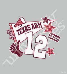 texas and 12 stars with the number twelve on them