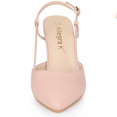 Adjustable slingback straps ensure you're striding through the lightweight, elegant pointy-toe and clear stiletto heel mules in a sophisticated, minimalist design. These sandals perfectly with featuring a transparent heel and buckle strap. Slingback Mules; Stiletto Heel; Buckle Closure; Pointed Toe; Vamp: Faux Leather; Outsole: Rubber; Heel: PC+ Transparent; Heel Height: 3 3/4 inches. Pink Slingback Pumps With 4-inch Heel And Round Toe, Pink Chic Slingback Pumps With 4-inch Heel, Pink Open Toe Mules With 4-inch Heel, Pink Mules With 4-inch Open Heel, Pink Pointed Toe Slingback Pumps With 4-inch Heel, Slingback Mules, Transparent Heels, Heel Mules, Womens Stilettos