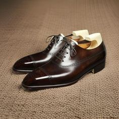 Men Handmade Dark Brown Leather Oxford Formal Dress Shoes Crafted from premium genuine leather, our boots combine luxury with durability, tailored for your perfect fit. Whether you're dressing for a special occasion or everyday wear, we have the ideal pair for you. Order your custom-made genuine leather boots today and make a stylish statement! **Shipping Information - International shipping available via DHL or FedEx Express. - Estimated delivery time: 5-7 business days. - Possible customs dela Fitted Snip Toe Oxfords For Galas, Fitted Leather Shoes With Brogue Detailing And Snip Toe, Luxury Formal Boots, Elegant Pointed Toe Boots For Semi-formal Occasions, Formal Goodyear Welted Cap Toe Boots, Formal Cap Toe Goodyear Welted Boots, Leather Shoes With Goodyear Welt Construction For Galas, Snip Toe Oxfords With Leather Lining For Galas, Elegant Cap Toe Boots For Semi-formal Occasions