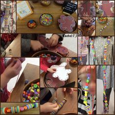 a collage of pictures showing various activities for children to do with their hands and feet