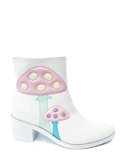 Shroom - White – MCLC Woodland Fairies, Rugged Boots, Elegant Flats, Zooey Deschanel, Swag Shoes, Funky Fashion, Mood Board Fashion, Crazy Shoes, Boots For Women