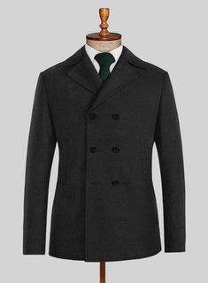 Be elegantly ready for your big party with certain aspects to be an actively popular stature. Tailored with pure wool fabric, our Highlander Black Tweed Pea Coat has solid yet excellent texture over the surface and the black shade offers a poise style for your event, making you the center of attraction for the festivities. So give your stunning elegance a powerful boost with this piece that will make your grand events more luxurious.   Look Includes  Highlander Black Tweed Fabric   Horn Royal Bl Luxury Tweed Wool Coat, Luxury Tweed Wool Coat With Notch Lapel, Luxury Elegant Tweed Wool Coat, Luxury Casual Pea Coat, Fitted Luxury Pea Coat, Luxury Wool Pea Coat, Luxury Tweed Winter Pea Coat, Luxury Classic Tweed Pea Coat, Elegant Luxury Solid Wool Coat