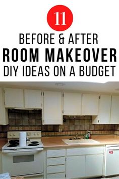 the kitchen is clean and ready to be used as a living room or bedroom makeover