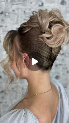 Funky Hair Updos, Faux Hawk Updo Short Hair, Long Hair Up Dos Easy, Pretty Updos For Medium Hair, Lace Front Updo Styles, Hair Models Hairstyles, Medium Length Hair Styles Updo, Fancy Bun Hairstyles, Updo With Bang