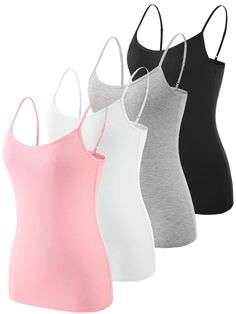 PRICES MAY VARY. ✅MATERIAL - 95% Modal, 5% spandex.Modal fabric soft and comfortable,this womens camisole is made with soft, naturally breathable fabric. ✅FEATURE - Women's tanks & camis with spagetti adjustable strap will give a perfect fit,The tank tops basic layering for women will fits your body nicely, touches soft against the skin, looks dressy, feels comfy, all of this equals the perfect adjustable strap camisoles. ✅MULTIPLE COLOR OPTIONS - Since the basic camisole are essentials and nece Everyday Tank Tops, Undershirt Tank Top, Women Skin, Strap Tank Top, Womens Camisoles, Spaghetti Strap Tank Top, Layering Tanks, Layered Tops, Tank Top Camisole