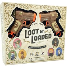 Gear up for a showdown like no other with Loot N' Loaded, the quick-draw card game featuring toy guns, brought to you by Gatwick Games! Step into the shoes of a gunslinger and test your reflexes in this action-packed game that's perfect for both adult party games and family game nights. With fast-paced gameplay and thrilling challenges, Loot N' Loaded guarantees adrenaline-pumping fun for players of all ages. Whether you're competing for loot or simply enjoying the excitement of the duel, this g Family Games For Kids, Kids Awards, Adult Party Games, Quick Draw, Gatwick, Best Kids Toys, Adult Games, Christmas Games, Family Game Night