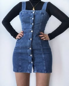 Demin Dress Outfit, Jean Dresses, Dressy Casual Outfits, Fashion Style Outfits, Cold Outfits