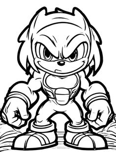 sonic the hedge character from sonic the hedge coloring pages for kids to print and color