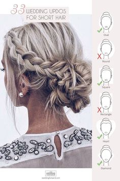 Wedding Updos For Short Hair, Updos For Short Hair, Short Hair Lengths, Wedding Updos, Wedding Hair Ideas, Short Wedding Hair, Penteado Cabelo Curto, Short Hair Updo