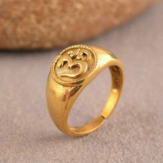 Om Rings For Men, Mens Signet Rings, Antique Mens Rings, Gold Pendants For Men, Insect Ring, Mantra Ring, Protection Ring, Gents Ring, Meditation Ring