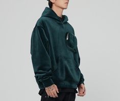 Green Sweatshirt With Pockets For Streetwear, Streetwear Green Hoodie With Pockets, Green Oversized Sweatshirt With Pockets, Oversized Green Sweatshirt With Pockets, Oversized Winter Jacket, Corduroy Hoodie, Oversized Shirt Men, Waistcoat Sweater, 90s Hoodie