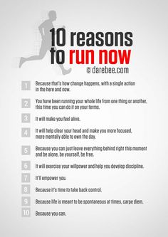 the ten rules for runners to run now are shown in red and black on a white background