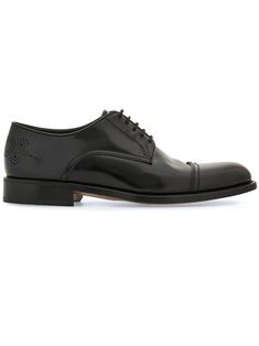 Black calf leather Derby shoes, smooth grain, brushed finish, perforated detailing, almond toe, tonal toecap, front lace-up fastening, branded leather insole, Blake constructionComposition: Leather, 100% Elegant Leather Lace-up Shoes With Perforations, Classic Leather Shoes With Perforated Almond Toe, Leather Oxfords With Perforations For Business, Elegant Leather Oxfords With Perforations, Business Leather Oxfords With Perforations, Business Leather Lace-up Shoes With Perforations, Business Lace-up Dress Shoes With Perforations, Business Dress Shoes With Perforations, Classic Leather Lace-up Shoes With Perforations