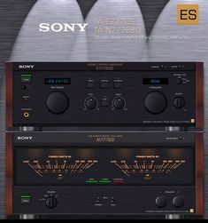 the sony ta77 / 785 stereo system is shown in three different positions