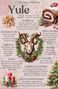 Sabbat Correspondences, Yule Correspondences, Yule Sabbat, Wicca Holidays, The Sabbats, Yule Traditions, Yule Crafts, Yule Celebration, Pagan Yule