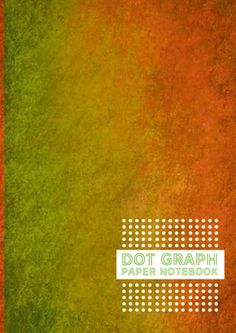 an orange and green background with dots