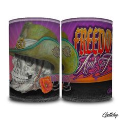 Geltchy | FREEDOM Ain't Free Beer Stubby Cooler Australian ANZAC Slouch Hat Skull Illustrated Aussie Gift Aussie Hat, Australian Defence Force, Australian Gifts, Free Beer, Defence Force, Skull Drawing, Skull Artwork, Slouch Hat