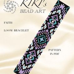 the bead art pattern is shown with instructions to make it look like an armband