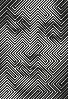 an abstract black and white pattern with diagonal lines in the center, as if it is going