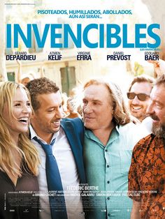 the movie invencibles is shown with three men and one woman standing next to each other