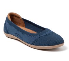 As comfortable as a slipper, as convenient as a slip-on, and as stylish as a fab flat should be (hello, scalloped details!), these easy breezy shoes get their feel-good fit from a flexible knit design and a cushy molded bottom. From Dearfoams. Comfortable Slip-on Flats With Arch Support, Comfortable Non-slip Slip-on Flats, Comfortable Slip-on Non-slip Flats, Stretch Slip-on Flats, Comfortable Slip-on Flats With Textured Footbed, Flat Slip-ons With Woven Sole, Lightweight Casual Flats With Arch Support, Casual Lightweight Flats With Arch Support, Comfortable Non-slip Casual Flats