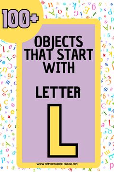 Pin text reads, 100+ Objects that start with letter L. Background is white with colored letters sprinkled on it. Letter I Craft For Preschoolers, Letter L Words, Preschool Alphabet Activities, Fun Alphabet Activities, Show And Tell Ideas, Letter O Activities, Letter I Activities, Letter I Crafts, Letter L Crafts