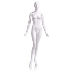 a white female mannequin standing on a white background