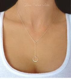 Infinity Lariat Y Necklace - Long Silver Circle Lariat necklace Gold Infinity Earrings, Silver Necklace Outfit, Modern Diamond Jewelry, Silver Earrings Wedding, Lariat Necklace Silver, Silver Necklace Simple, Cheap Silver Rings, Infinity Earrings, Outfit Simple