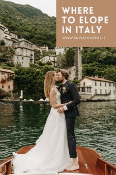 Where To Elope in Italy | Lake Como dreamy destination elopement Elope In Lake Como, Destination Elopement Dress, Elope To Italy, Tuscany Italy Elopement, Wedding Dresses To Elope In, European Elopement Destinations, Most Beautiful Places To Elope, Italy Wedding Elopement, Elopment Ideas Destinations