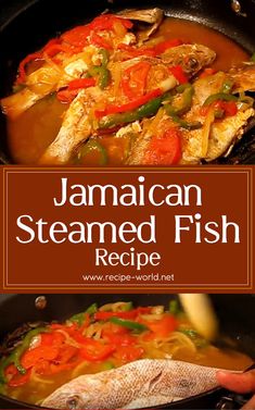 jamaican steamed fish recipe in a skillet