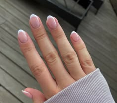 Anc French Manicure, Very Short Almond French Tip Nails, Small Oval French Nails, Rounded Nail French Tip, Short Almond French Acrylic Nails, Extra Short Oval Nails Acrylic, Extra Short Almond French Tip Nails, French Tip Dipped Nails Short, French Nails Round Short