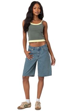 Get the layered look with extra ease when you choose a stretch-cotton, cropped tank that looks like two tops in one. Square neck Adjustable straps 95% cotton, 5% spandex Machine wash, dry flat Imported Nordstrom Store, Layered Look, Anniversary Sale, Crop Tank, Square Neck, Stretch Cotton, That Look, Nordstrom