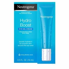 Neutrogena Hydro Boost Hyaluronic Acid Gel Eye Cream, 0.5 fl. oz. (Packaging may vary) DESCRIPTION: Hydrate the delicate eye area with Neutrogena Hydro Boost Eye Gel-Cream with Hyaluronic Acid. Specially designed to help smooth the delicate skin around the eyes, this gentle eye cream boosts skin's hydration level and locks it in all day. The unique water gel formula absorbs quickly like a gel, with the long-lasting, intense moisturizing power of a cream. This gel eye cream is formulated with pur Eye Moisturizer, Hydrating Eye Cream, Hydro Boost, Neutrogena Hydro Boost, Natural Beauty Diy, Extra Dry Skin, Best Eye Cream, Under Eye Bags, Facial Moisturizers