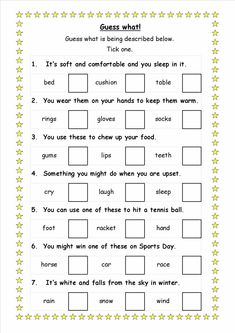 a printable guess game for kids