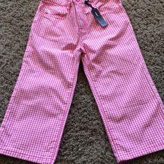 Nwts Gap Pink & White Checked Stretch Capris Zip Up Front, Have Two Front & Back Pockets With Button Closure & Elastic Back. Sz 5. Remember To Bundle In The Listing If You Want To Save On Shipping. Smoke-Free Home. *Stored In Sz 5 White Bag Spring/Summer Non-Gymboree Gap Pink Cotton Bottoms, Pink Cotton Playwear Pants, Pink Cotton Pants For Playwear, Pink Playwear Bottoms, Pink Bottoms For Playwear, Pink Long Pants For Playwear, Pink Summer Playwear Pants, Cute Cotton Pants For Playwear, Cute Playwear Pants For Spring