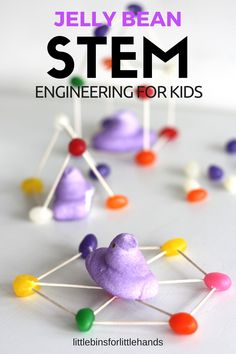 Engineering For Kids, Stem Building, Kindergarten Stem, Stem Projects For Kids, Jelly Beans Easter