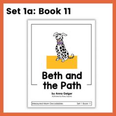 the book cover for beth and the path with an image of a dog on it