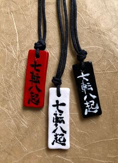 Excited to share the latest addition to my #etsy shop: Nanakorobi Yaoki 七転八起 Fall Down Seven Times Stand up Eight -Japanese quote Hand painted necklace Japanese Quote, Japanese Necklace, Buddhist Necklace, Painted Necklace, Hand Painted Necklace, Japanese Quotes, Japanese Gifts, Bracelet Craft Diy, Japanese Calligraphy