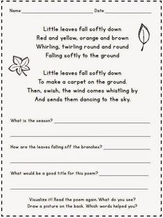 worksheet for grade 1 reading the leaves and other things to do with them