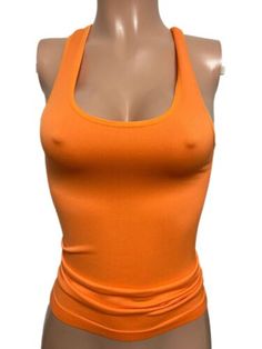 colorful orange Racerback Ribbed Stretchy Fitted tight Tank Top Y2K style beachy | eBay Burnt Orange Tank Top Outfit, Stretch T-back Tops For Workout, Y2k Tank Top With Built-in Bra And Stretch, Ribbed Stretch Racerback Activewear, Y2k Stretch Tank Top With Built-in Bra, Y2k Style Seamless Stretch Tank Top, Y2k Seamless Stretch Tank Top, Y2k Style Stretch Seamless Tank Top, Y2k Stretch Seamless Tank Top