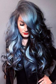 Blue And Black Hair, Toned Hair, Grey Hair Color, Tone Hair, Hair Inspiration Color, Long Hairstyles, Hair Lace