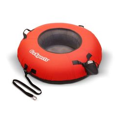 an inflatable life jacket is sitting on the ground