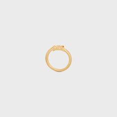 TRIOMPHE ASYMMETRIC RING IN BRASS WITH GOLD FINISH - GOLD | CELINE Celine Ring, Celine Logo, Ring Aesthetic, Celine Triomphe, Chemical Substances, Fragrance Bottle, Grad Gifts, New Fragrances, Gold Finish