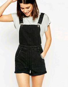 Overall Shorts Outfit, Affordable Clothing Brands, Black Denim Overalls, Overalls Outfit, Moda Jeans, Skirt Denim, Skirt Maxi, Modest Clothing