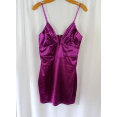 Thirty Thirty Women's Purple Strappy Mini Party Dress. Size M, New With Tags. Back Zipper. 92% Polyester, 8% Spandex. Armpit To Armpit Approx. 16'' Length (Middle Back) Approx. 23.25'' 007467-61 Fitted Purple Mini Dress For Prom, Purple Sleeveless Mini Dress For Prom, Flirty Purple Sleeveless Mini Dress, Purple Satin Dress With Spaghetti Straps, Purple Sleeveless Mini Dress For Party Season, Purple Spaghetti Strap Dress For Party Season, Purple V-neck Dress For Party Season, Purple Mini Dress For Party Season, Purple Mini Dress For Date Night