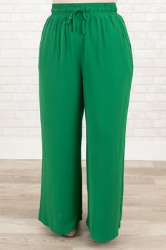 You'll look so fabulous you can't sit still in these pants! They are a must-have for every wardrobe! These lovely pants feature an elastic waistband for exceptional comfort and flexibility, and the pretty kelly green color pairs well with any of your favorite tops! Ideal for any occasion! 100% Polyester Color Pairs, Off Shoulder Dresses, Color Pairing, Midi Dress Party, Kimono Cardigan, Babydoll Top, Model Fits, Maxi Dress Party, Off Shoulder Tops