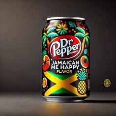 a can of dr pepper jamaica me happy flavor